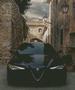 Black Alfa Romeo Stelvio Diamond Painting