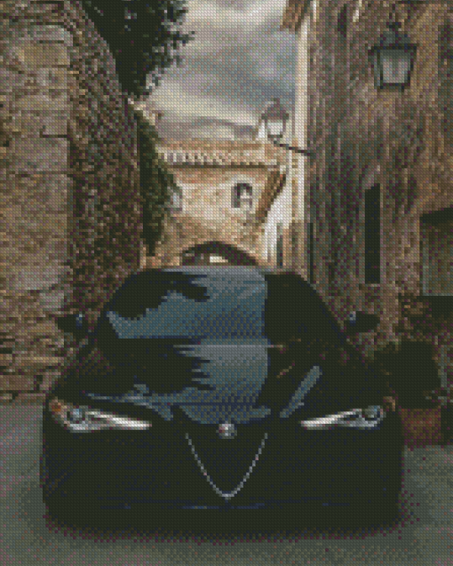 Black Alfa Romeo Stelvio Diamond Painting