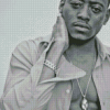 Black And White Omar Epps Diamond Painting