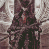 Black And White Maria Bloodborne Art Diamond Painting