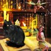 Black Cat And Fairy Diamond Painting