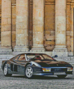 Black Ferrari F176 Car Diamond Painting