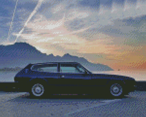 Black Reliant Scimitar Car Diamond Painting