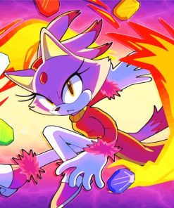 Blaze The Cat Diamond Painting