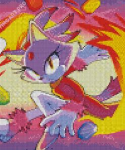 Blaze The Cat Diamond Painting