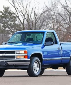 Blue Chevy Truck Diamond Painting