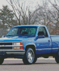 Blue Chevy Truck Diamond Painting