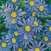 Blue Daisies Flowers Diamond Painting