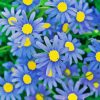 Blue Daisies Flowers Diamond Painting