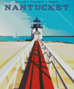 Brant Point Light Nantucket Poster Diamond Painting