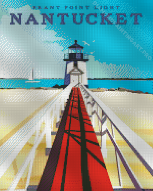 Brant Point Light Nantucket Poster Diamond Painting