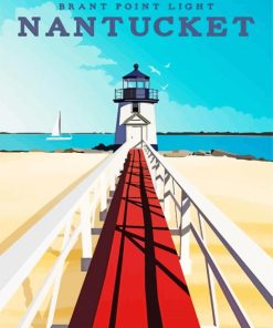 Brant Point Light Nantucket Poster Diamond Painting