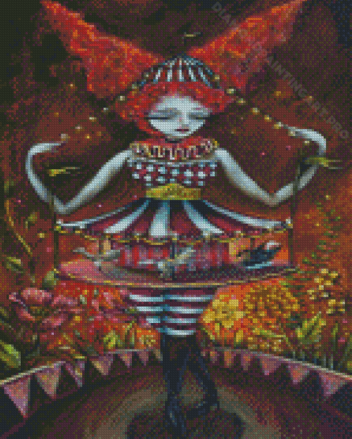 Carousel Carnival Lady Diamond Painting