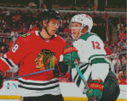 Chicago Blackhawks Vs Minnesota Wild Players Diamond Painting