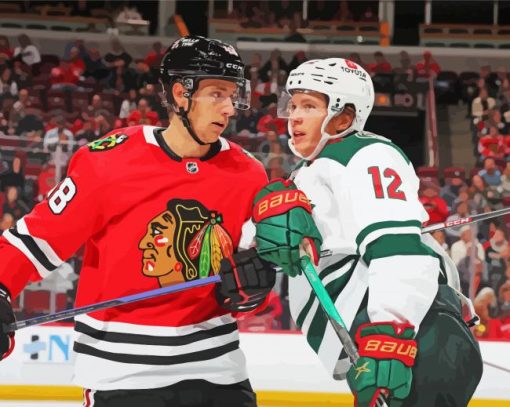 Chicago Blackhawks Vs Minnesota Wild Players Diamond Painting