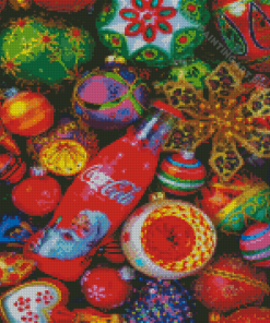 Christmas Cola And Baubles Diamond Painting