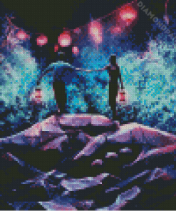 Couple In Forest At Night Diamond Painting