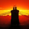 Covington Roebling Bridge Silhouette Sunset Diamond Painting