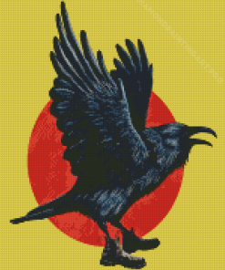 Crow With Boots Diamond Painting