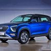 Dark Blue Creta Hyundai Car Diamond Painting