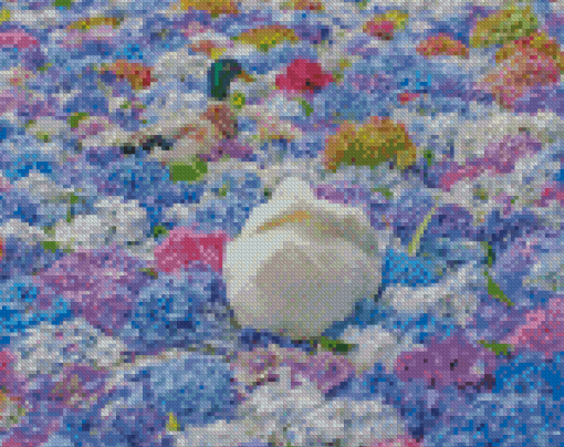 Ducks And Flowers Diamond Painting