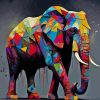 Elephant Colorful Animal Diamond Painting