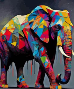 Elephant Colorful Animal Diamond Painting