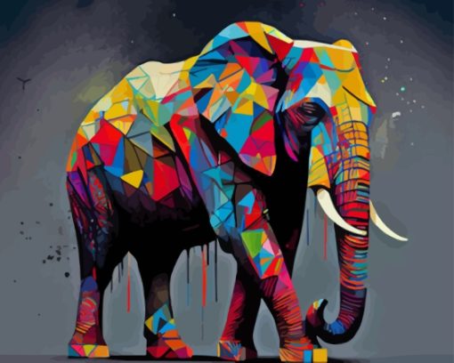 Elephant Colorful Animal Diamond Painting