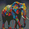 Elephant Colorful Animal Diamond Painting