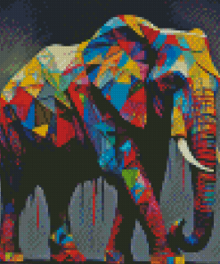 Elephant Colorful Animal Diamond Painting