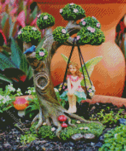 Garden Fairy Playing Diamond Painting