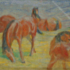 Grazing Horses By Franz Marc Diamond Painting