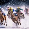 Horses Race Snow Diamond Painting