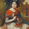 Jozsef Borsos Girl With Flowers Diamond Painting