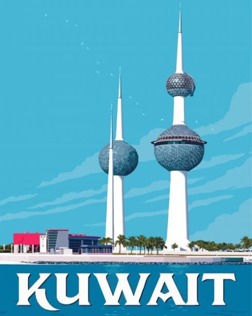 Kuwait Towers Poster Diamond Painting