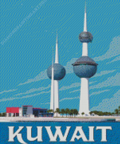 Kuwait Towers Poster Diamond Painting