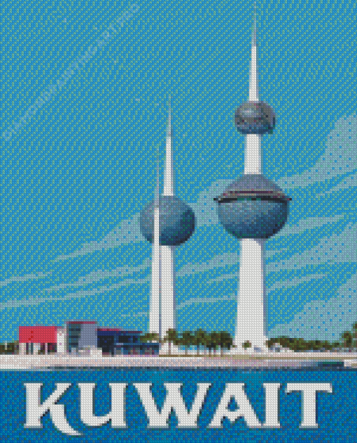 Kuwait Towers Poster Diamond Painting