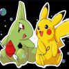 Larvitar And Pikachu Diamond Painting