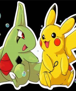 Larvitar And Pikachu Diamond Painting