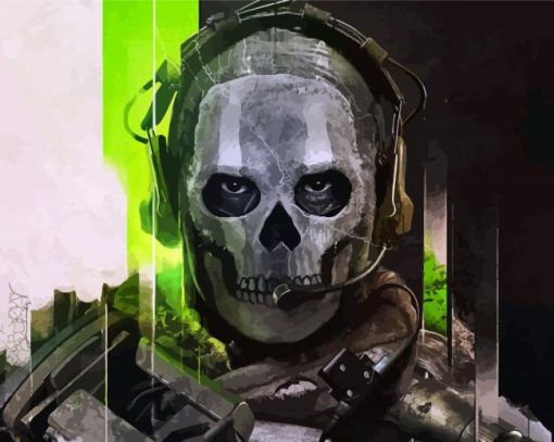 Modern Warfare Ghost Game Diamond Painting