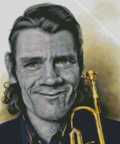 Monochrome Chet Baker Diamond Painting