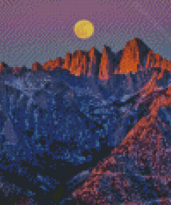 Mt Whitney At Night Diamond Painting