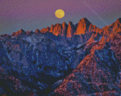 Mt Whitney At Night Diamond Painting