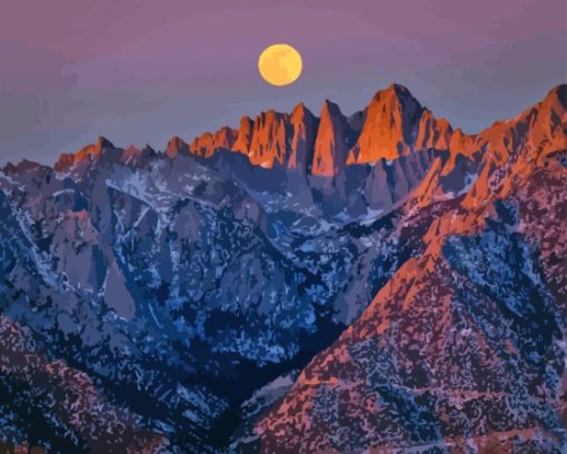 Mt Whitney At Night Diamond Painting