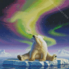 Northern Lights Polar Bear Animal Diamond Painting