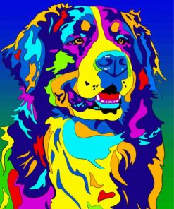 Pop Art Bernese Mountain Dog Diamond Painting