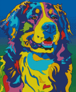 Pop Art Bernese Mountain Dog Diamond Painting