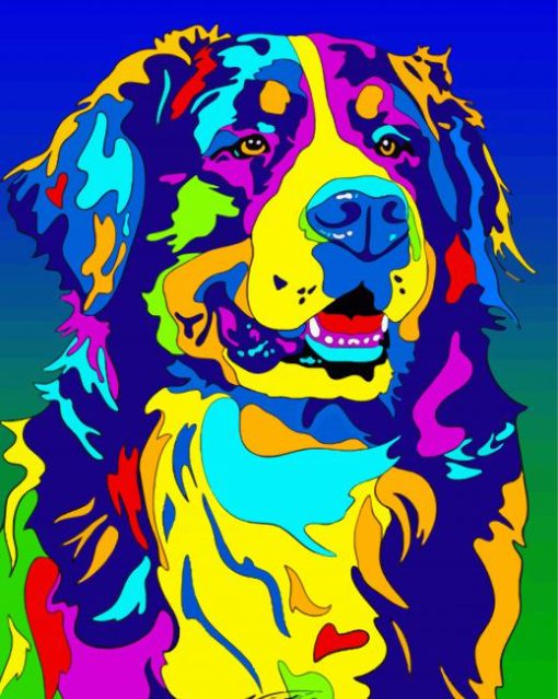 Pop Art Bernese Mountain Dog Diamond Painting