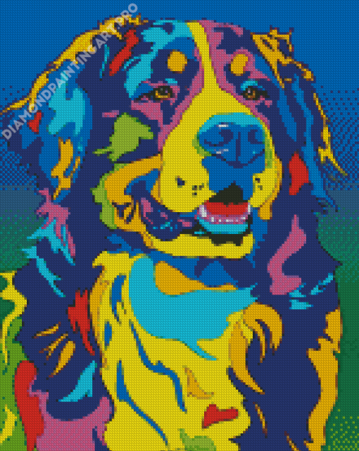 Pop Art Bernese Mountain Dog Diamond Painting