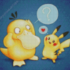 Psyduck And Pikachu Diamond Painting